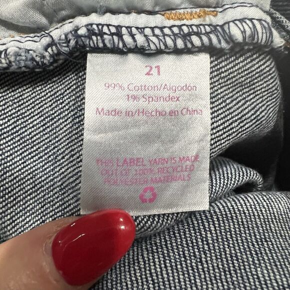 No Boundaries Jr Size 21 Jeans Super High Rise Mom Destructed Relaxed Dark Wash - Picture 10 of 13